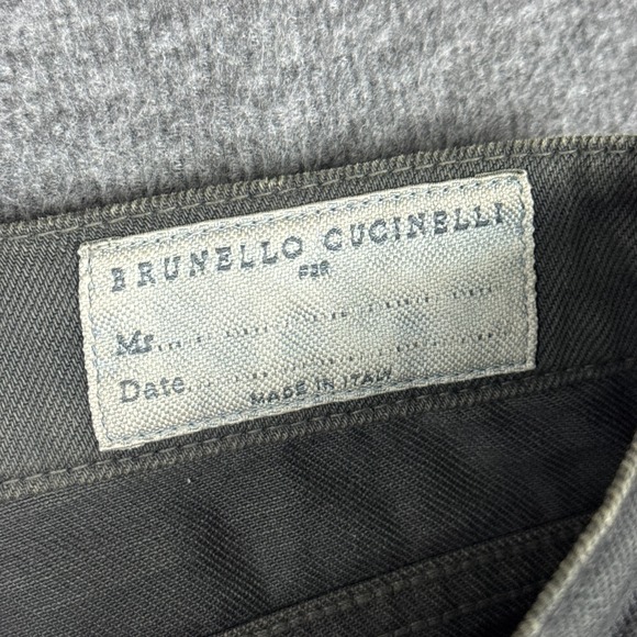 Brunello Cucinelli Jeans Men 36x30 Gray Button Fly Made In Italy Denim - Picture 4 of 15